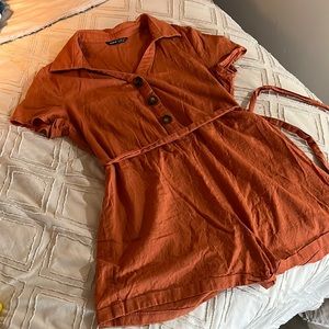 Dark Orange Romper Size L